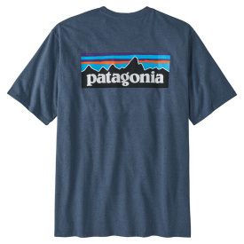 Patagonia M's P-6 Logo Responsibili-Tee, Utility Blue