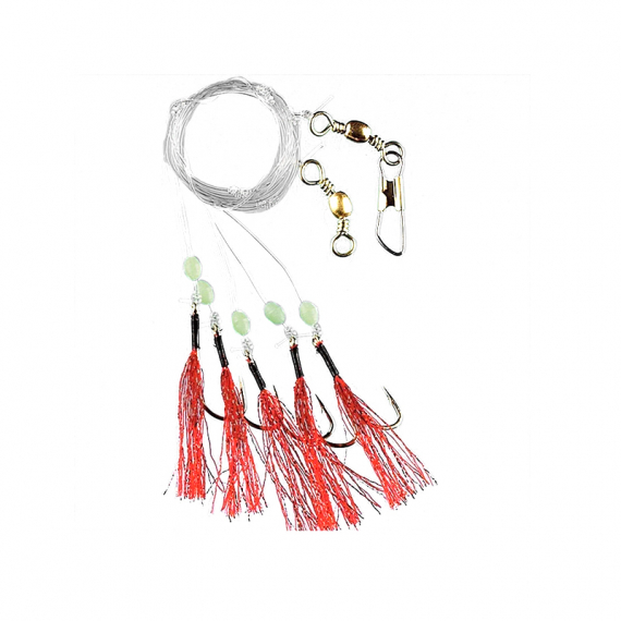 Fladen Sundet Herring 5 Hooks size 1/0, Red i gruppen Sluker / Havfiskepilker / Hekler Og Havfisketakkel hos Sportfiskeprylar.se (1271-5-1-0)