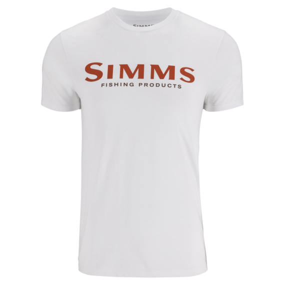 Simms Logo T-Shirt Pure White i gruppen Klær Og Fottøy / Klær / T-Skjorte hos Sportfiskeprylar.se (12803-1291-20r)