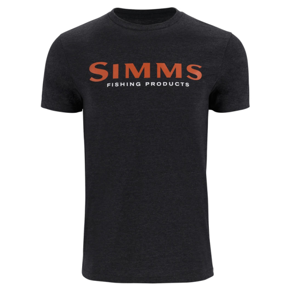 Simms Logo T-Shirt Dark Gunmetal Heather i gruppen Klær Og Fottøy / Klær / T-Skjorte hos Sportfiskeprylar.se (12803-1293-20r)