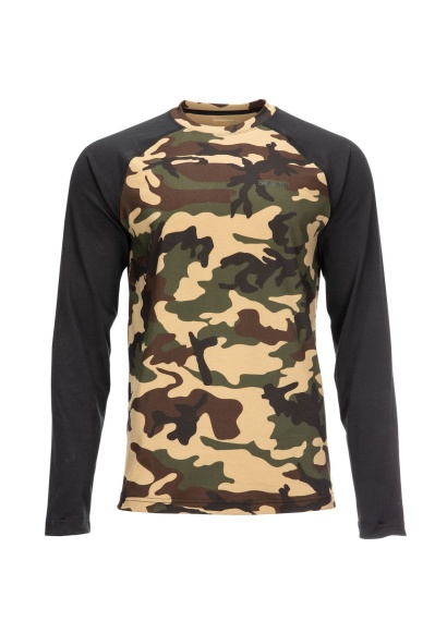 Simms Lightweight Baselayer Top CX Woodland Camo i gruppen Klær Og Fottøy / Klær / Mellomlag Og Undertøy / Superundertøy Genser/T-Skjorte hos Sportfiskeprylar.se (13309-569-20r)