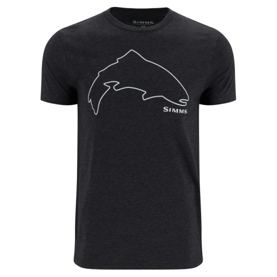 Simms Trout Outline T-Shirt Dark Gunmetal Heather i gruppen Klær Og Fottøy / Klær / T-Skjorte hos Sportfiskeprylar.se (13519-1293-20r)