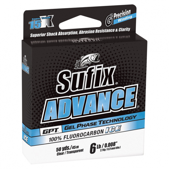 Sufix Advance Ice Fluorocarbon 50m i gruppen Snører / Fluorokarbon Sen hos Sportfiskeprylar.se (141403NOr)