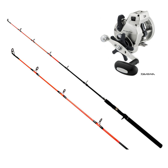 Daiwa Accudepth Plus 47LCBL (Left hand)/Maxximus Predator Ice Medium 140cm i gruppen Fiskemetoder / Isfiske / Isfiske Kombinasjoner / Isfiske Sett hos Sportfiskeprylar.se (199231ICE-set)