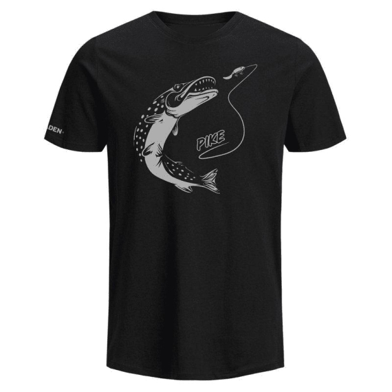 Fladen T-Shirt Fighting Pike Black i gruppen Klær Og Fottøy / Klær / T-Skjorte hos Sportfiskeprylar.se (22-651-Mr)