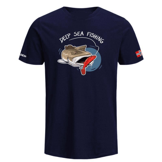 Fladen T-Shirt Hungry Cod Blue i gruppen Klær Og Fottøy / Klær / T-Skjorte hos Sportfiskeprylar.se (22-652-Mr)