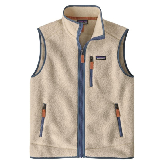 Patagonia M\'s Retro Pile Vest Dark Natural w/Utility Blue - XS i gruppen Klær Og Fottøy / Klær / Vester / Hverdags Vest hos Sportfiskeprylar.se (22821-DNLU-XS)