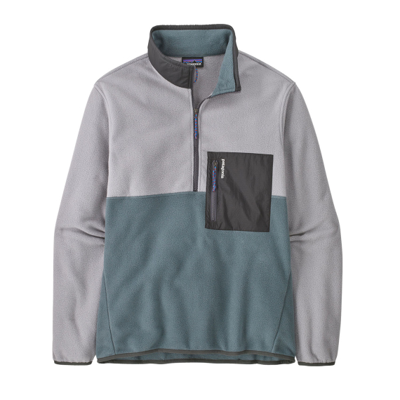 Patagonia M\'s Microdini 1/2 Zip P/O Nouveau Green w/Salt Grey i gruppen Klær Og Fottøy / Klær / Gensere / Fleecegenser hos Sportfiskeprylar.se (26200-NGSA-Mr)