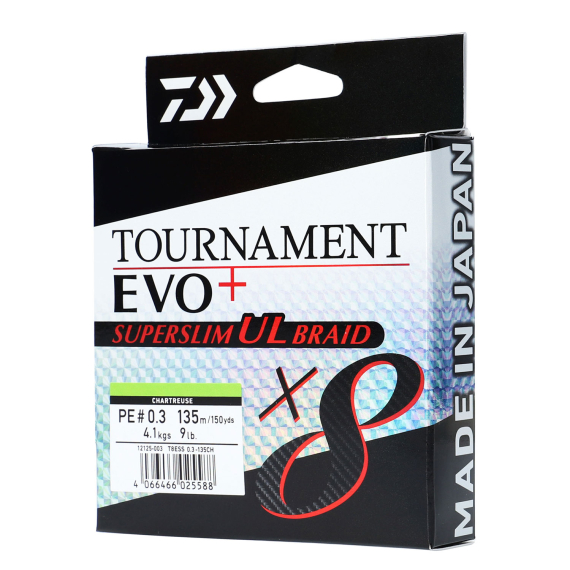 Daiwa Tournament X8 Braid Evo+ Superslim PE# i gruppen Snører / Multifilament hos Sportfiskeprylar.se (32-223313r)