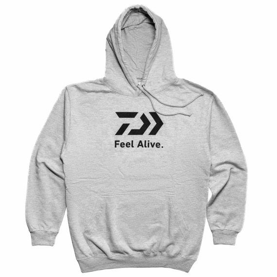 Daiwa D-Vec Feel Alive Hoodie Grey i gruppen Klær Og Fottøy / Klær / Gensere / Hettegensere hos Sportfiskeprylar.se (32-223565r)