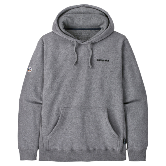 Patagonia Fitz Roy Icon Uprisal Hoody Gravel Heather i gruppen Klær Og Fottøy / Klær / Gensere / Hettegensere hos Sportfiskeprylar.se (39666-GLH-Sr)