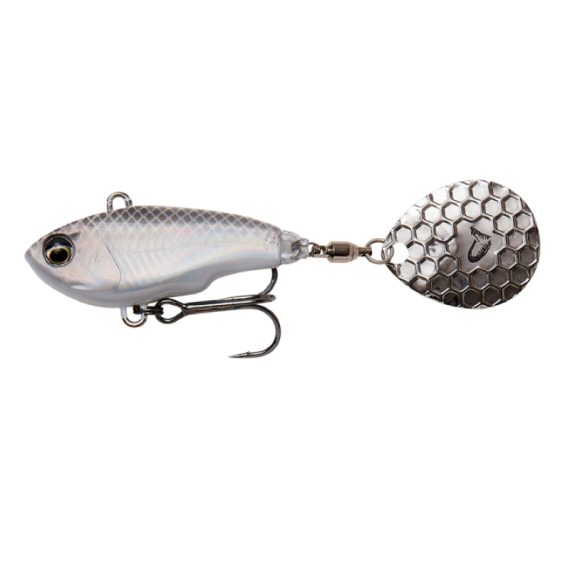 Savage Gear Fat Tail Spin 6,5cm, 16g Sinking - White Silver i gruppen Sluker / Leppeløse Crankbaits hos Sportfiskeprylar.se (71763)