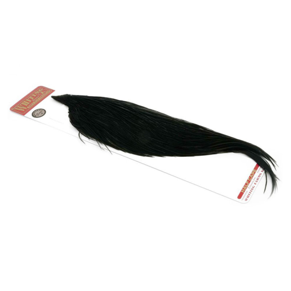 Whiting Bronze 1/2 Dry Fly Hackle Dyed Black i gruppen Kroker Og Terminal Takkel / Flue Binding / Fluebindingsmateriale / Fjær Og Nakke / Hackle hos Sportfiskeprylar.se (91341008)