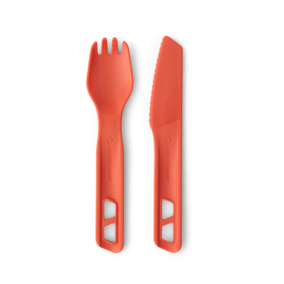 Sea To Summit Passage Cutlery Set 2pcs Orange i gruppen Outdoor / Feltkjøkken Og Redskaper / Bestikk Og Tilbehør hos Sportfiskeprylar.se (ACK035021-120804)