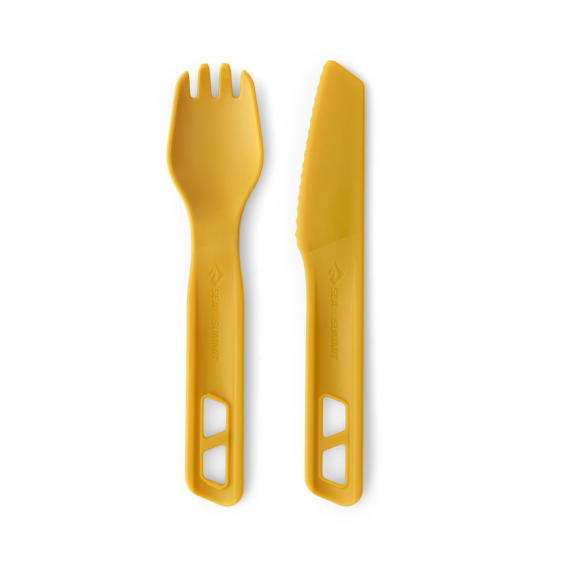 Sea To Summit Passage Cutlery Set 2pcs Yellow i gruppen Outdoor / Feltkjøkken Og Redskaper / Bestikk Og Tilbehør hos Sportfiskeprylar.se (ACK035021-120901)