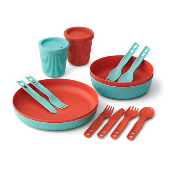 Sea To Summit Passage Dinnerware Set 2P, 14pcs Blue + Orange i gruppen Outdoor / Feltkjøkken Og Redskaper / Tallerken Og Skåler / Tallerken hos Sportfiskeprylar.se (ACK037051-122123)