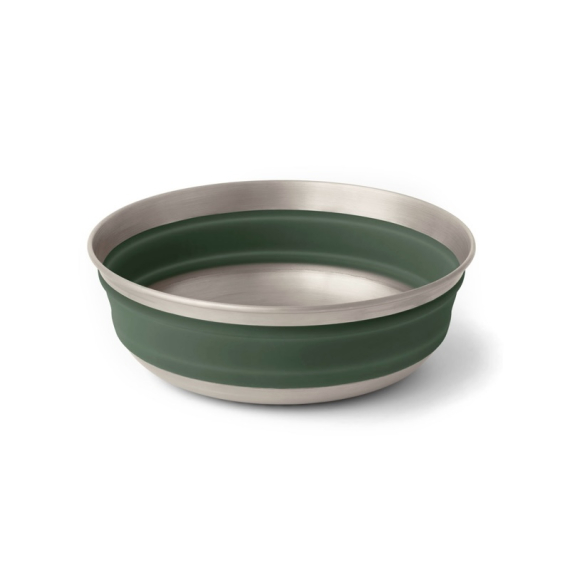 Sea To Summit Detour Stainless Steel Collapsible Bowl M Green i gruppen Outdoor / Feltkjøkken Og Redskaper / Tallerken Og Skåler / Skåler hos Sportfiskeprylar.se (ACK039011-052004)