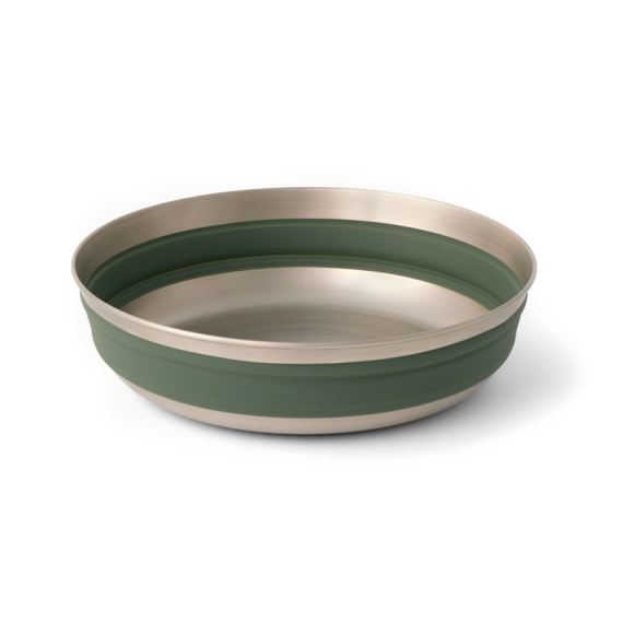 Sea To Summit Detour Stainless Steel Collapsible Bowl L Green i gruppen Outdoor / Feltkjøkken Og Redskaper / Tallerken Og Skåler / Skåler hos Sportfiskeprylar.se (ACK039011-062008)