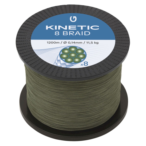 Kinetic 8 Braid 1200m Dusty Green 0,16mm/12kg i gruppen Snører / Multifilament hos Sportfiskeprylar.se (F502-025-098)