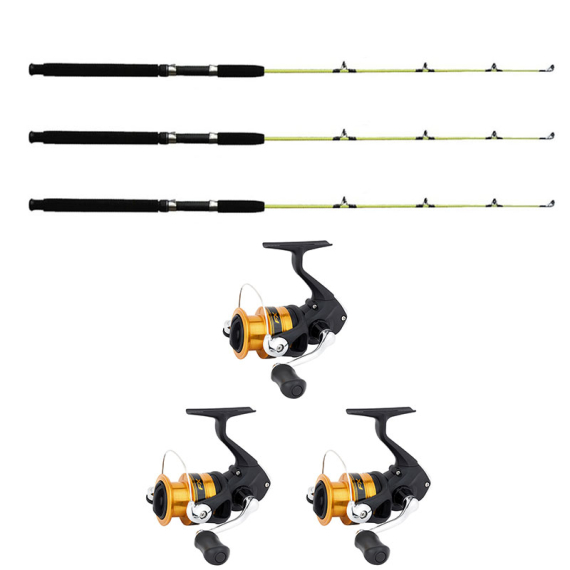 Shimano FX FC 4000/Wiggler Ismetespö Soft 118,5 cm 3-Pack Combo i gruppen Fiskemetoder / Isfiske / Isfiske Kombinasjoner / Isfiske Sett hos Sportfiskeprylar.se (FX4000FCICE3PCS-SET)