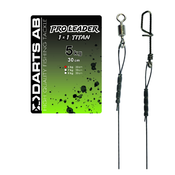 Darts Leader Titan 1X1 i gruppen Kroker Og Terminal Takkel / Ledere Og Fortommsmaterialer / Ferdiglagde Fortommer / Titanfortomm hos Sportfiskeprylar.se (H7009-05r)