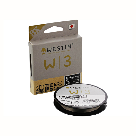 Westin W3 8 Braid 150m/165yds Smokey Grey i gruppen Snører / Multifilament hos Sportfiskeprylar.se (L011-080-150r)