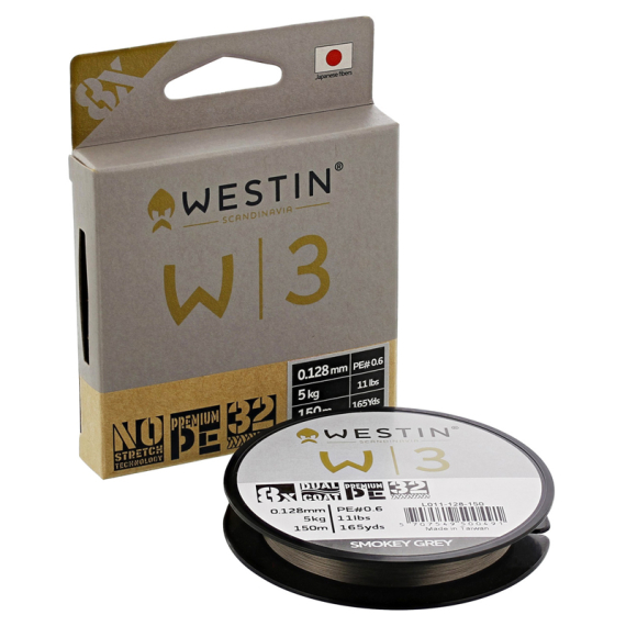 Westin W3 8 Braid 150m/165yds Smokey Grey i gruppen Snører / Multifilament hos Sportfiskeprylar.se (L011-080-150r)