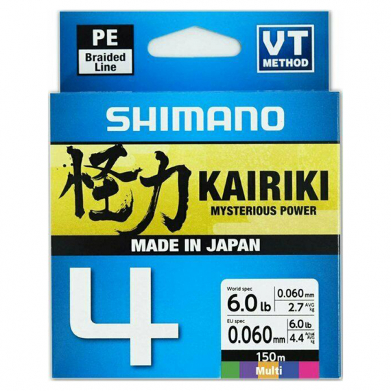 Shimano Kairiki 4, Multi Color - 150m i gruppen Snører / Multifilament hos Sportfiskeprylar.se (LDM54TE0810015MMULTIr)