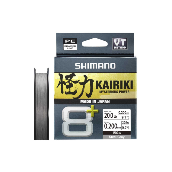 Shimano Kairiki 8+ 150m Grey i gruppen Snører / Multifilament hos Sportfiskeprylar.se (LDM58XE0606015Sr)