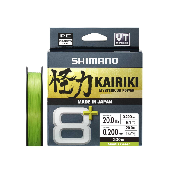 Shimano Kairiki 8+ 300m Green i gruppen Snører / Multifilament hos Sportfiskeprylar.se (LDM68XE0606030Gr)