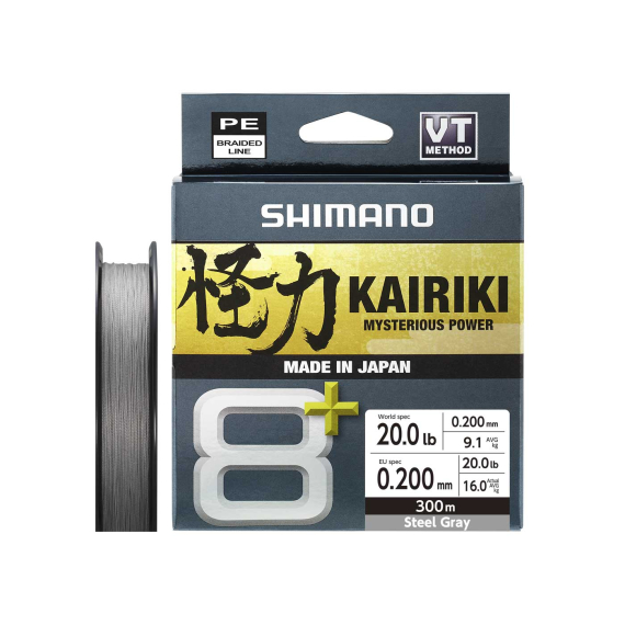 Shimano Kairiki 8+ 300m Grey i gruppen Snører / Multifilament hos Sportfiskeprylar.se (LDM68XE0810030Sr)