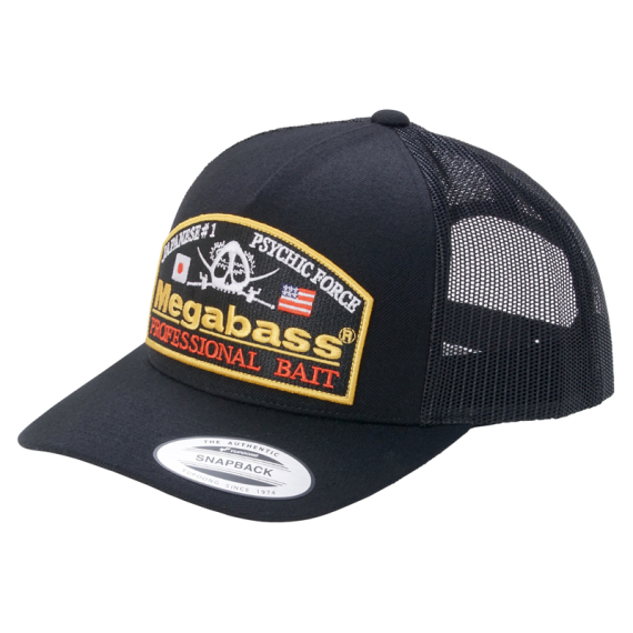 Megabass Cap Psychic Trucker Black/Black i gruppen Klær Og Fottøy / Caps Og Annet Hodeplagg / Caps / Trucker Caps hos Sportfiskeprylar.se (MB-00000046713)