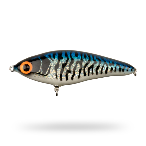 Mälaren Lures Loner 18cm, 100g - Blue Tiger i gruppen Sluker / Håndlagde Baits / Håndlagde Jerkbaits hos Sportfiskeprylar.se (MLL18-2)