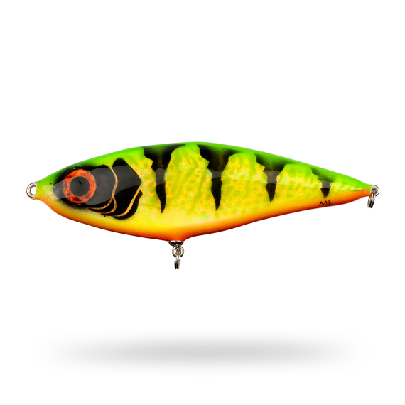 Mälaren Lures Loner 18cm, 100g - Fire Tiger i gruppen Sluker / Håndlagde Baits / Håndlagde Jerkbaits hos Sportfiskeprylar.se (MLL18-3)