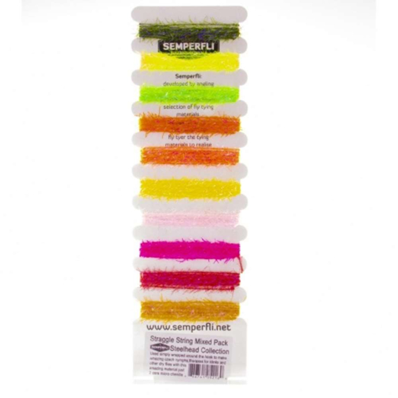 Semperfli Straggle String Mixed Pack- Bright Colours (Steelhead) i gruppen Kroker Og Terminal Takkel / Flue Binding / Fluebindingsmateriale / Yarn Og Chenille hos Sportfiskeprylar.se (MSTS010SHD)