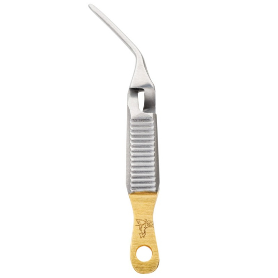 DR Slick Extra-Hand Fly Tweezer 2 1/2\'\' Self Closing - Curved i gruppen Kroker Og Terminal Takkel / Flue Binding / Fluebindingsverktøy / Andre Typer Fluebindingsutstyr hos Sportfiskeprylar.se (NFD682-FEX)