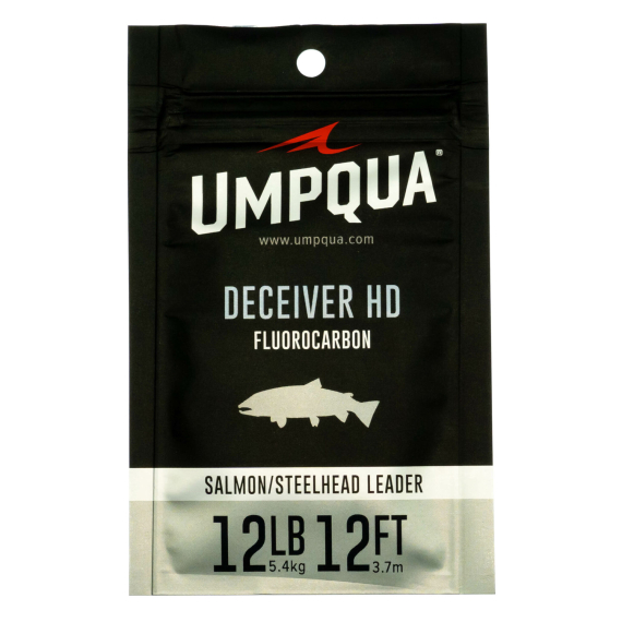 Umpqua Deceiver HD Salmon & Steelhead Fluorocarbon Leader 12ft i gruppen Kroker Og Terminal Takkel / Ledere Og Fortommsmaterialer / Ferdiglagde Fortommer / Tappert Fortomm hos Sportfiskeprylar.se (NFD9392-8lbr)