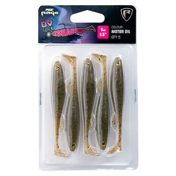 Fox Rage Slick Shad Ultra UV 9 cm 5-pack i gruppen Sluker / Softbaits / Abbor Softbaits Og Gjørs Softbaits hos Sportfiskeprylar.se (NSC029r)