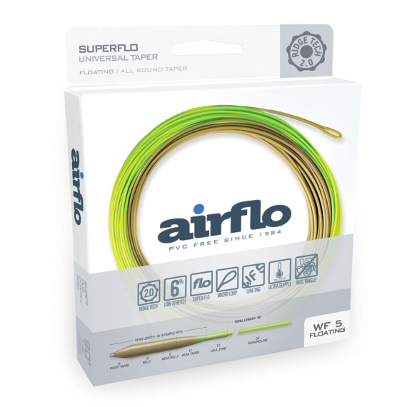 Airflo Superflo Ridge 2.0 Universal Taper Floating Fly Line i gruppen Snører / Skyteliner / Enhåndssnøre hos Sportfiskeprylar.se (RSF-UT-WF3F-MO-CHr)