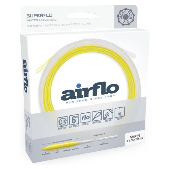 Airflo Superflo Ridge 2.0 Winter Supple Universal Taper Floating i gruppen Snører / Skyteliner / Enhåndssnøre hos Sportfiskeprylar.se (RSFW-UT-WF4F-PY-WHr)