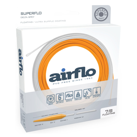 Airflo Superflo Integratged Delta Spey Fly Line i gruppen Snører / Skyteliner / Fluesnøre hos Sportfiskeprylar.se (SFS-DS-WF8-9F-SR-WHr)