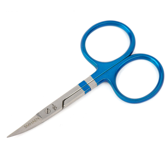 SMHAEN Scissor Curved 4\'\' Tungsten Carbide Fine Blade Blue i gruppen Utstyr Og Tilbehør / Tenger Og Sakser / Linekutter Og Sakser hos Sportfiskeprylar.se (SM-111)