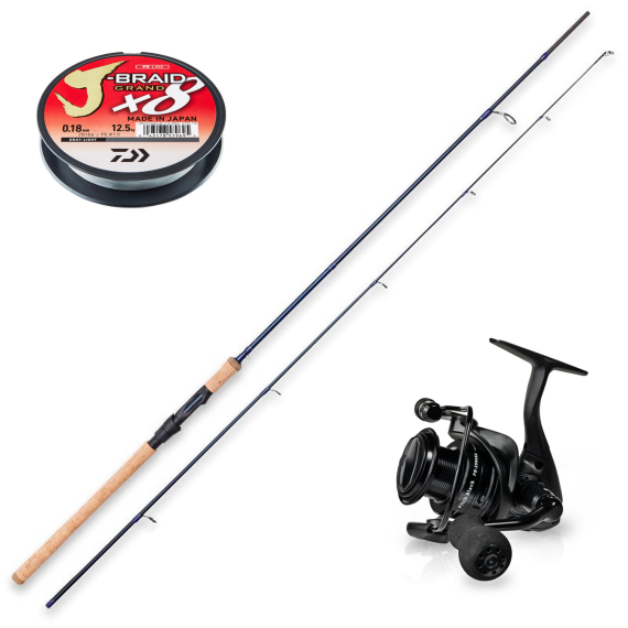 Okuma Pitch Black V2 DAM Steelhead Iconic Seatrout Combo i gruppen Fiskemetoder / Spinnfiske / Kombinasjoner / Spinnsett hos Sportfiskeprylar.se (SSPSET-6)