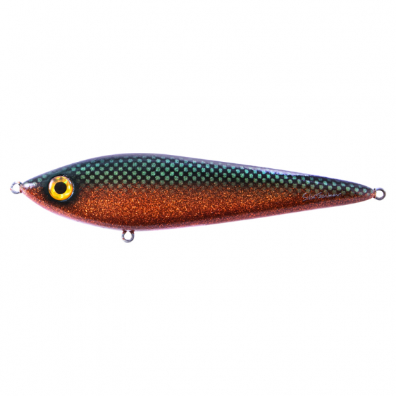 Svartzonker Big Glide 23cm - C12 Green Metal Motoroil i gruppen Sluker / Jerkbait hos Sportfiskeprylar.se (SZ105412)