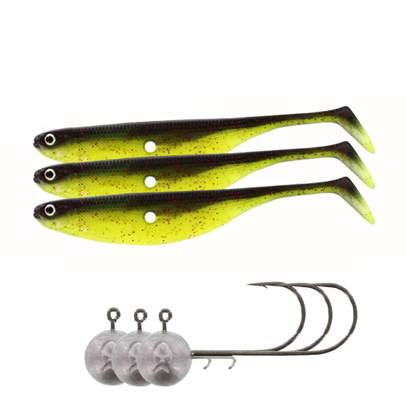 Westin ShadTeez Hollow w. Westin Jigheads 8 cm, 4/0 i gruppen Sluker / Softbaits / Abbor Softbaits Og Gjørs Softbaits hos Sportfiskeprylar.se (WESTINHOLLOWJIGHEAD)