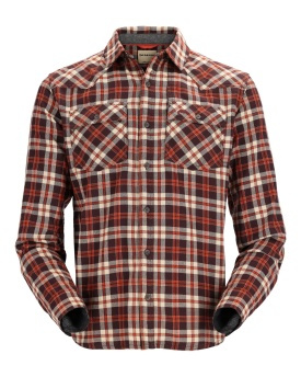 Simms Santee Flannel Maghoany/Tan Camp Plaid