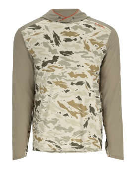 Simms Bugstopper Solarflex Hoody Ghost Camo Stone/Stone