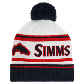 Simms Tip-Up Pom Beanie Americana