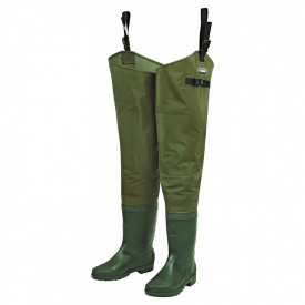 DAM Hydroforce Nylon Taslan Hip Wader Bootfoot Green