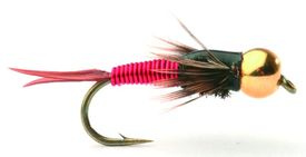 Copper John Red Nymfe Beadhead